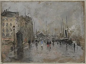 The Grand Quai of Le Havre by Siebe Johannes ten Cate (Dutch, 1858–1908)