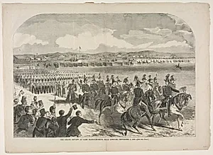 The Grand Review at Camp Massachusetts, near Concord, September 9, 1859 by Winslow Homer (American, 1836–1910)