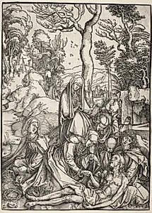 The Great Passion:  The Lamentation of Christ by Albrecht Dürer (German, 1471–1528)