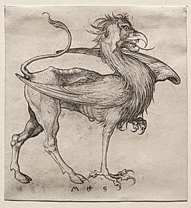 The Griffin by Martin Schongauer (German, c. 1450–1491)