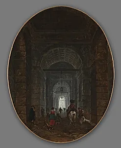 The Grotto of Posillipo by Hubert Robert (French, 1733–1808)
