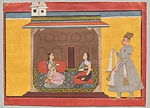 The Heroine Who is Faithfully Loved: Madhya Svadhinapatika Nayika, from a Rasamanjari of Bhanudatta by Unknown Artist