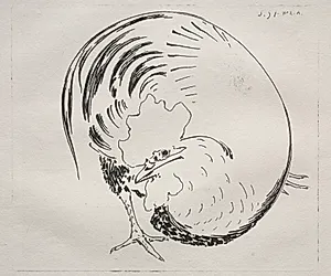 The High-Fired Service: Rooster (counterproof) by Félix Bracquemond (French, 1833–1914)