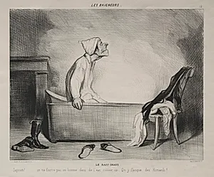 The Hot Bath by Honoré Daumier (French, 1808–1879)