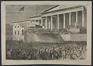 The Inauguration of Abraham Lincoln as President of the United States, at the Capitol, Washington, March 4, 1861 by Winslow Homer (American, 1836–1910)