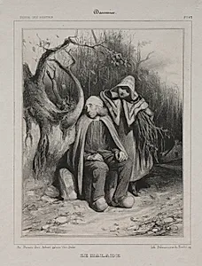 The Invalid by Honoré Daumier (French, 1808–1879)