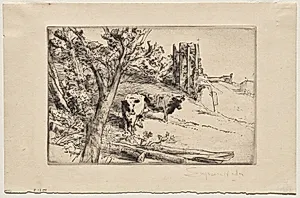 The Keep by Francis Seymour Haden (British, 1818–1910)