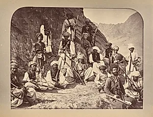 The Khan of Lalpura and Officers by John Burke (Irish, 1845–1915)