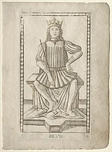 The King (from the Tarocchi, series E: Conditions of Man, #8) by Master of the E-Series Tarocchi (Italian, 15th century)