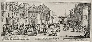 The Large Miseries of War:  The Hospital by Jacques Callot (French, 1592–1635)
