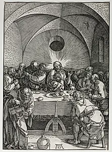 The Large Passion:  The Last Supper by Albrecht Dürer (German, 1471–1528)