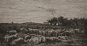 The Large Sheepfold by Charles François Daubigny (French, 1817–1878)