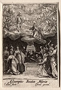 The Life of the Virgin:  The Assumption of the Virgin by Jacques Callot (French, 1592–1635)