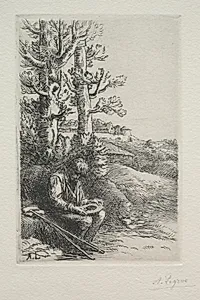 The Little Beggar by Alphonse Legros (French, 1837–1911)