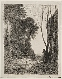 The Little Shepherd by Jean Baptiste Camille Corot (French, 1796–1875)