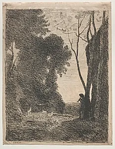 The Little Shepherd by Jean Baptiste Camille Corot (French, 1796–1875)
