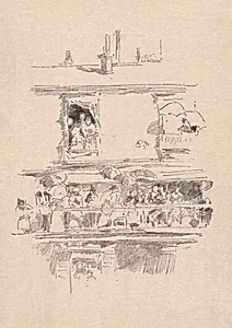 The Long Balcony by James McNeill Whistler (American, 1834–1903)