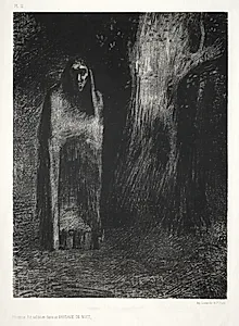 The Man Was Alone in a Night Landscape by Lemercier & Cie.