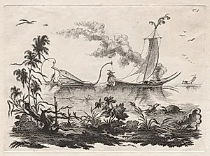 The Manner of sailing by the power of Bellows practiced on that Planet