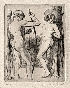 The Martyrdom of St. Sebastian by Ernest Rouart (French, 1874–1942)