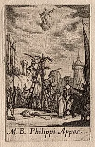 The Martyrdom of the Apostles:  St. Philip by Jacques Callot (French, 1592–1635)