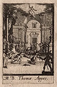 The Martyrdom of the Apostles:  St. Thomas by Jacques Callot (French, 1592–1635)