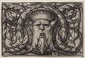 The Mask by Hans Sebald Beham (German, 1500–1550)