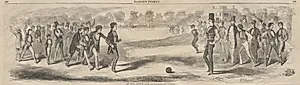 The Match between the Sophs and Freshmen - The Opening by Winslow Homer (American, 1836–1910)