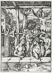 The Men's Bath House by Albrecht Dürer (German, 1471–1528)