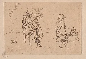 The Menpes Children by James McNeill Whistler (American, 1834–1903)