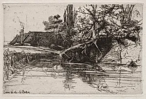 The Moat House by Francis Seymour Haden (British, 1818–1910)