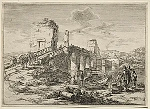 The Molle Bridge over the Tiber by Jan Both (Dutch, c. 1618–1652)