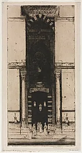 The Mosque Doorway, Cairo by David Young Cameron (British, 1865–1945)