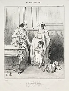 The Mother of the Gracchi by Honoré Daumier (French, 1808–1879)