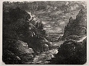 The Mountain Stream by Rodolphe Bresdin (French, 1822–1885)