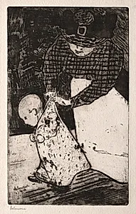 The Nursery Maid by Jean-Émile Laboureur (French, 1877–1943)