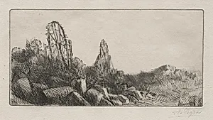 The Old Stone Quarries of Montrouge by Alphonse Legros (French, 1837–1911)
