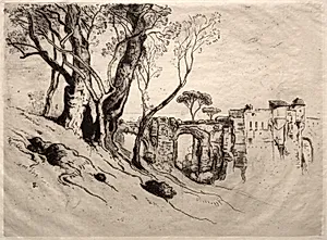 The Olive Trees of the Riviera by Samuel Colman (American, 1832–1920)