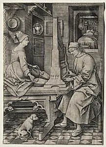 The Organ Player and His Wife by Israhel van Meckenem (German, c. 1440–1503)
