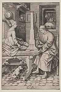 The Organ Player and His Wife by Israhel van Meckenem (German, c. 1440–1503)