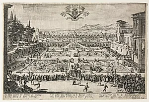 The Palace Gardens at Nancy by Jacques Callot (French, 1592–1635)