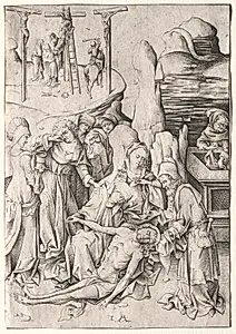 The Passion:  The Lamentation by Israhel van Meckenem (German, c. 1440–1503)