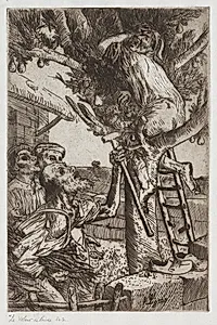 The Pear Thief, No. 1 by Alphonse Legros (French, 1837–1911)