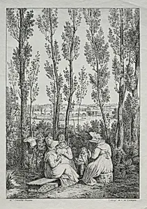 The Picnic by Alexandre Moitte (French, 1750–1828)