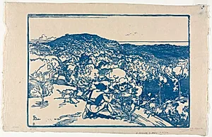The Poacher, Dunes of Saint Jean de Mont by Auguste Louis Lepère (French, 1849–1918)