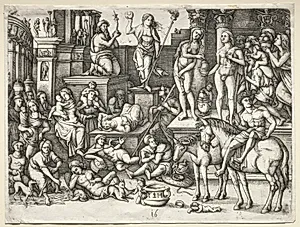 The Power of Love, or, Worship of Luna by Hieronymus Hopfer (German)