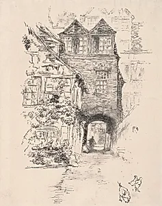 The Priest's House, Rouen by James McNeill Whistler (American, 1834–1903)