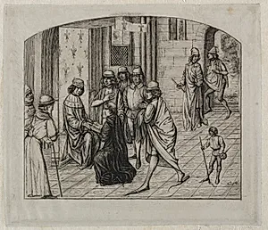 The Printed Work of the Latin Author, Valerius Maximus, Being Presented to King Louis XI by Charles Meryon (French, 1821–1868)