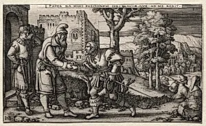 The Prodigal Son:  Departure of the Prodigal Son by Hans Sebald Beham (German, 1500–1550)