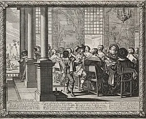 The Prodigal Son:  The Feast in Honor of the Prodigal's Return by Abraham Bosse (French, 1602–1676)